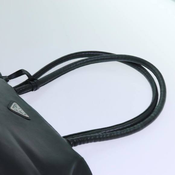 PRADA Tote Bag Leather Black Auth bs13666 - Picture 14 of 16